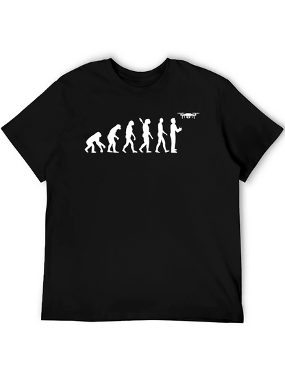 Evolution of Drone Pilot T-Shirt - Black Cotton Tee