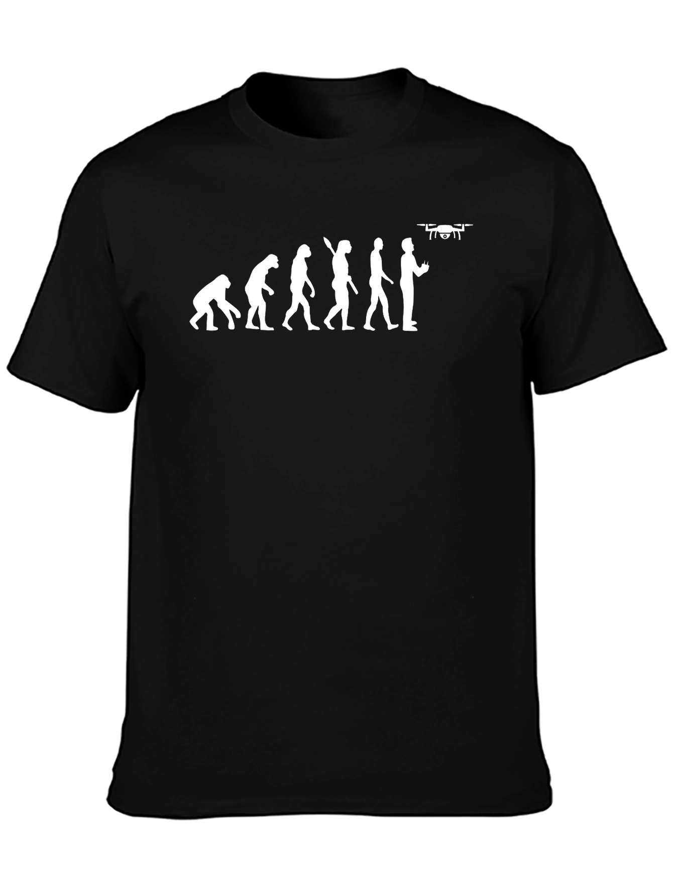 Evolution of Drone Pilot T-Shirt - Black Cotton Tee