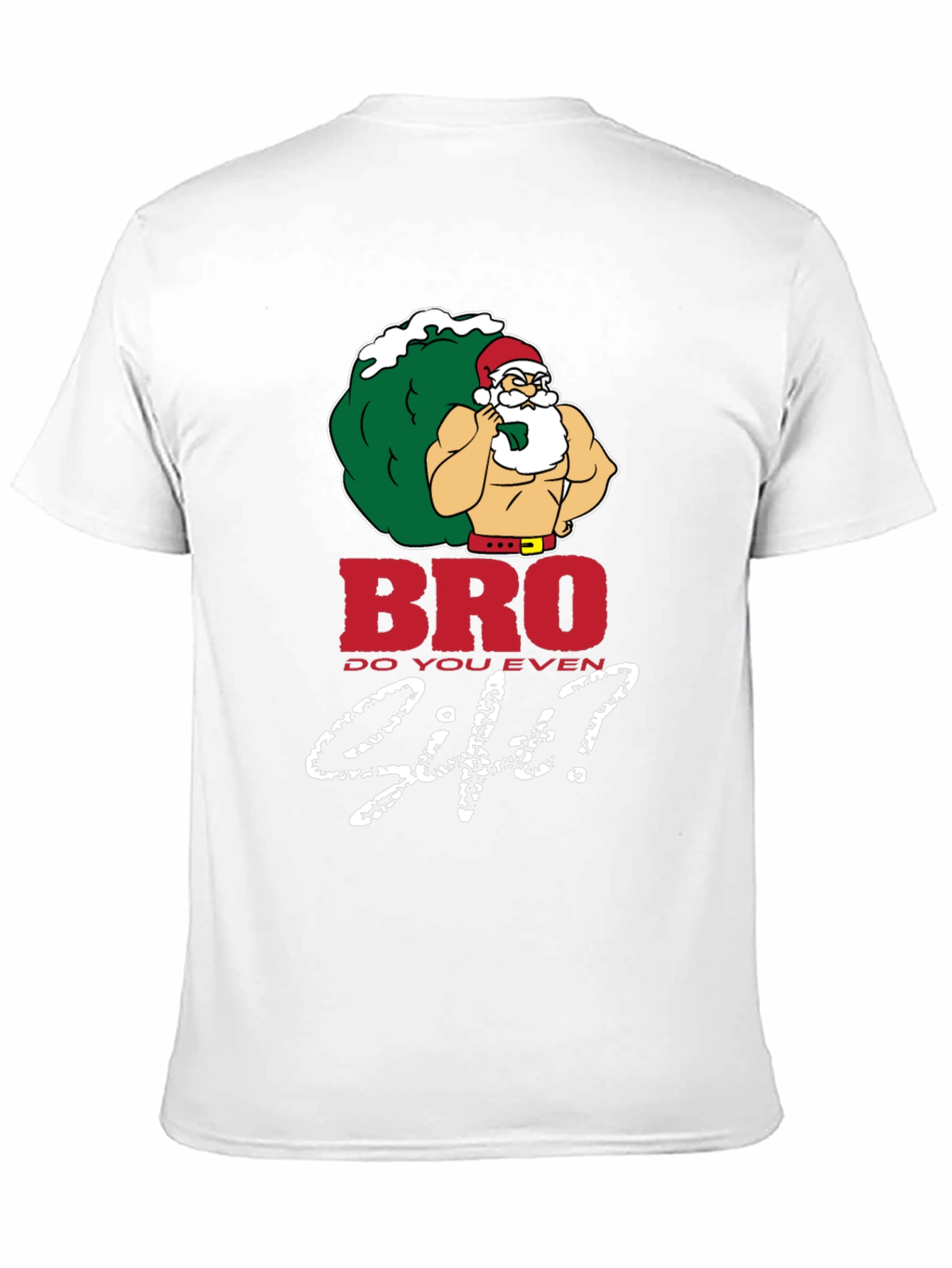 Bro Do You Even Lift Santa Black T-Shirt