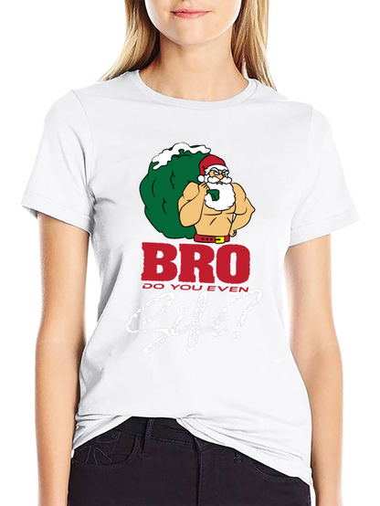 Bro Do You Even Lift Santa Black T-Shirt