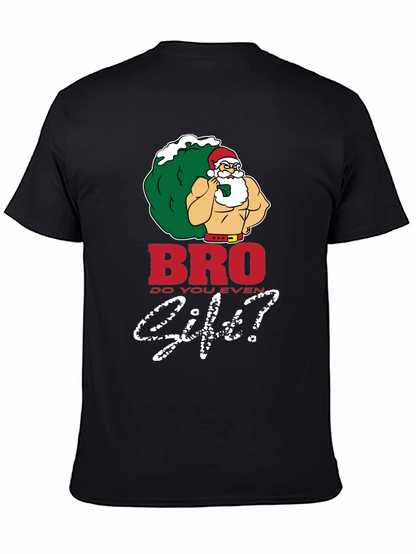Bro Do You Even Lift Santa Black T-Shirt