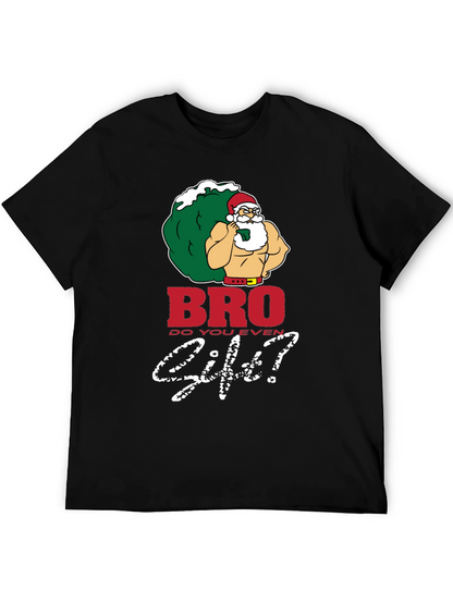 Bro Do You Even Lift Santa Black T-Shirt