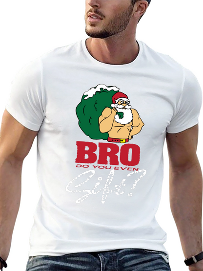 Bro Do You Even Lift Santa Black T-Shirt