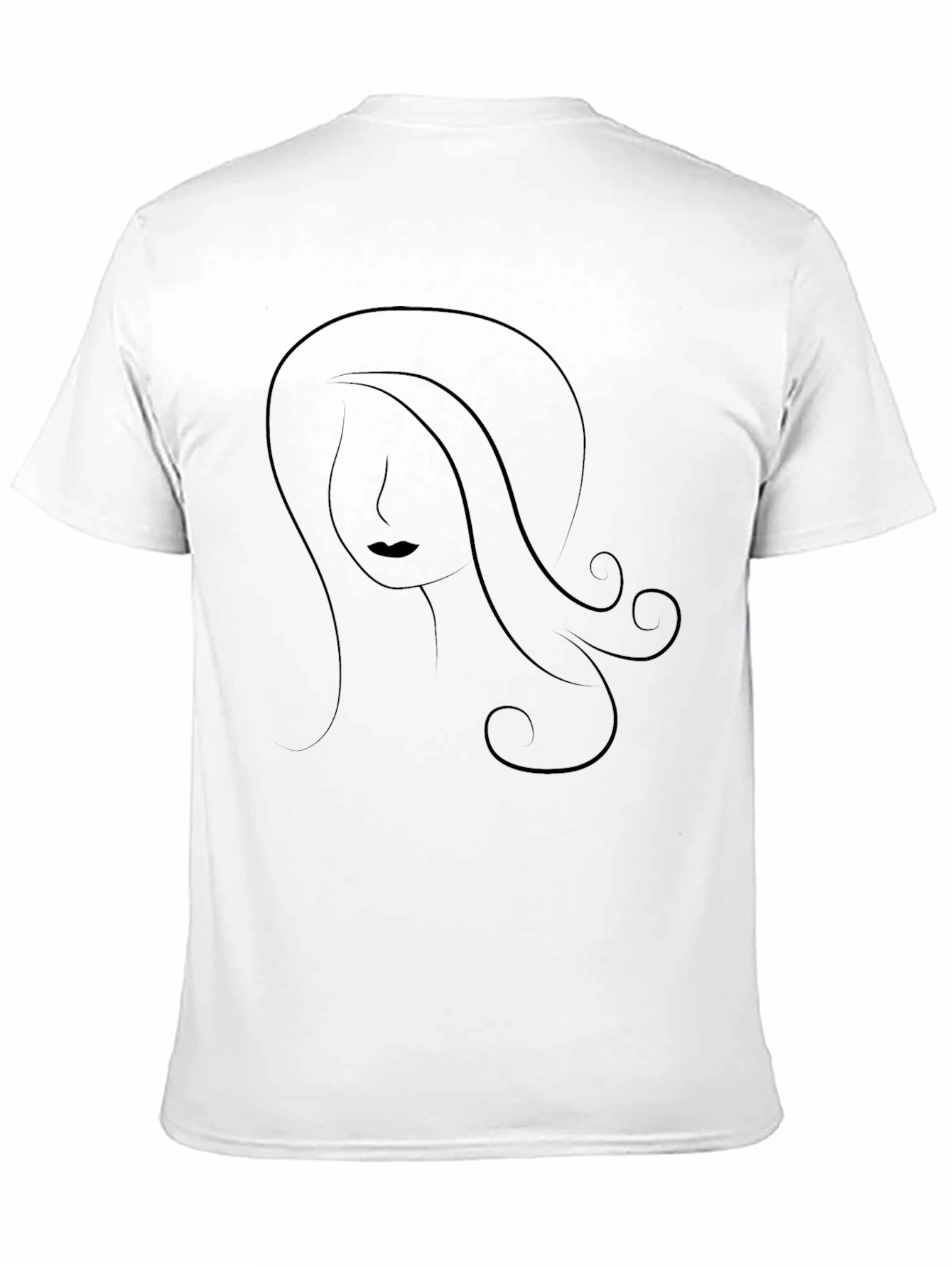 Minimalist Woman Graphic T-Shirt - Black