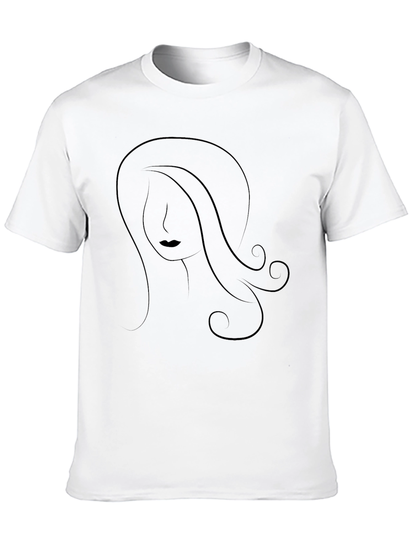 Minimalist Woman Graphic T-Shirt - Black