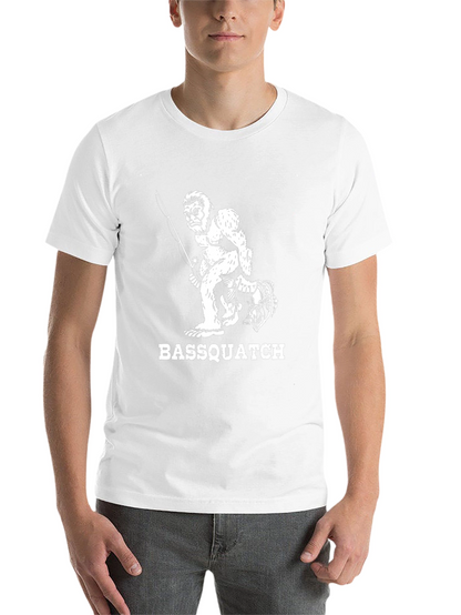 Bassquatch Graphic Tee - Fishing Bigfoot Humor