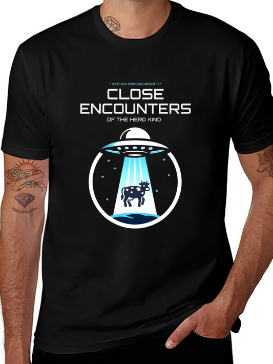 Close Encounters Herd Kind UFO Cow Abduction T-Shirt