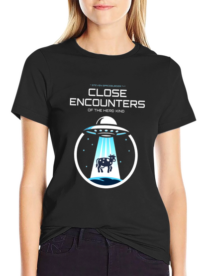 Close Encounters Herd Kind UFO Cow Abduction T-Shirt
