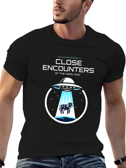 Close Encounters Herd Kind UFO Cow Abduction T-Shirt