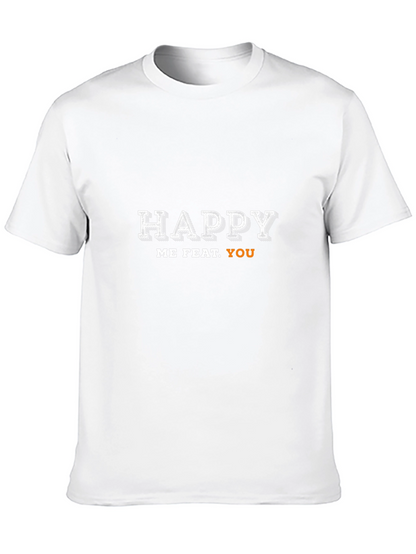 Happy Me Feat. You Black Graphic Tee