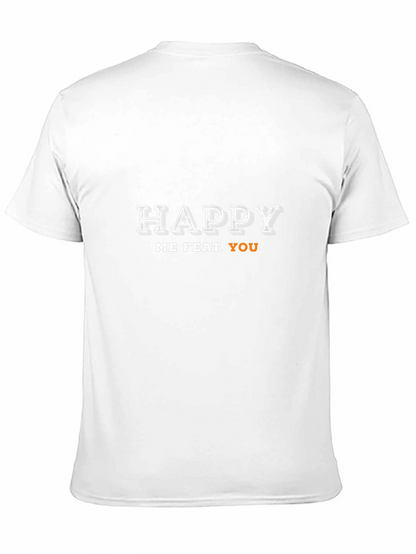 Happy Me Feat. You Black Graphic Tee