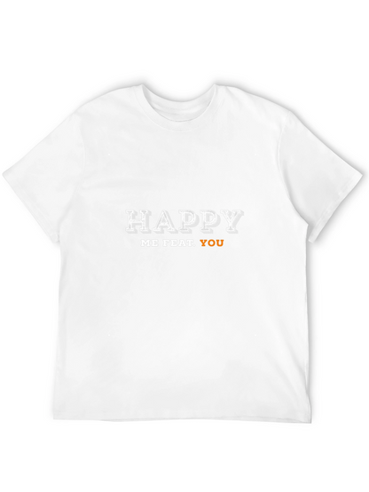 Happy Me Feat. You Black Graphic Tee