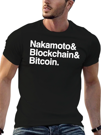 Nakamoto Blockchain Bitcoin Black T-Shirt