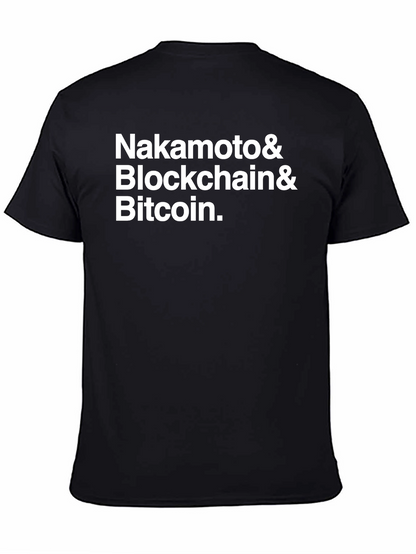 Nakamoto Blockchain Bitcoin Black T-Shirt