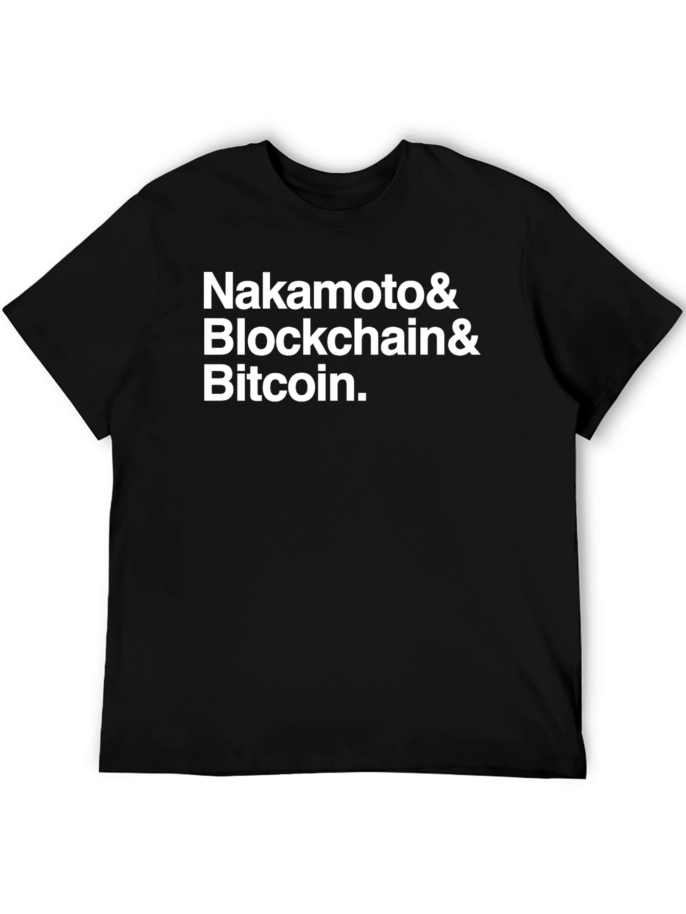 Nakamoto Blockchain Bitcoin Black T-Shirt