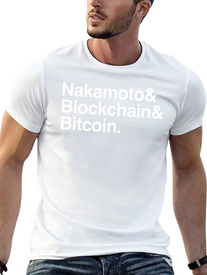Nakamoto Blockchain Bitcoin Black T-Shirt