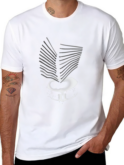 Drum Kit Graphic Tee - Black Cotton Casual T-Shirt