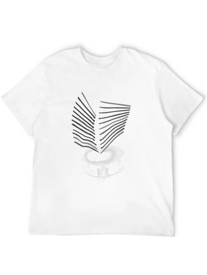 Drum Kit Graphic Tee - Black Cotton Casual T-Shirt