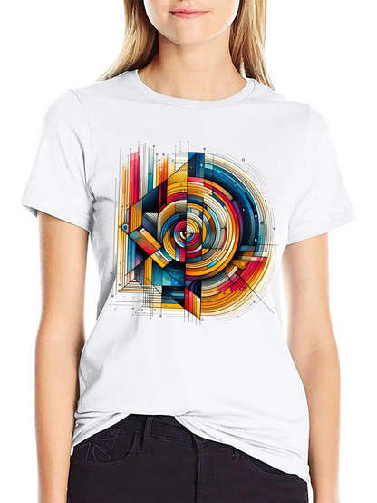 Abstract Geometric Art T-Shirt - Modern Design