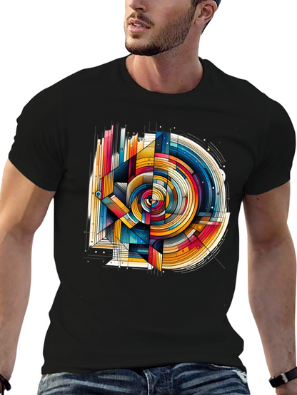 Abstract Geometric Art T-Shirt - Modern Design