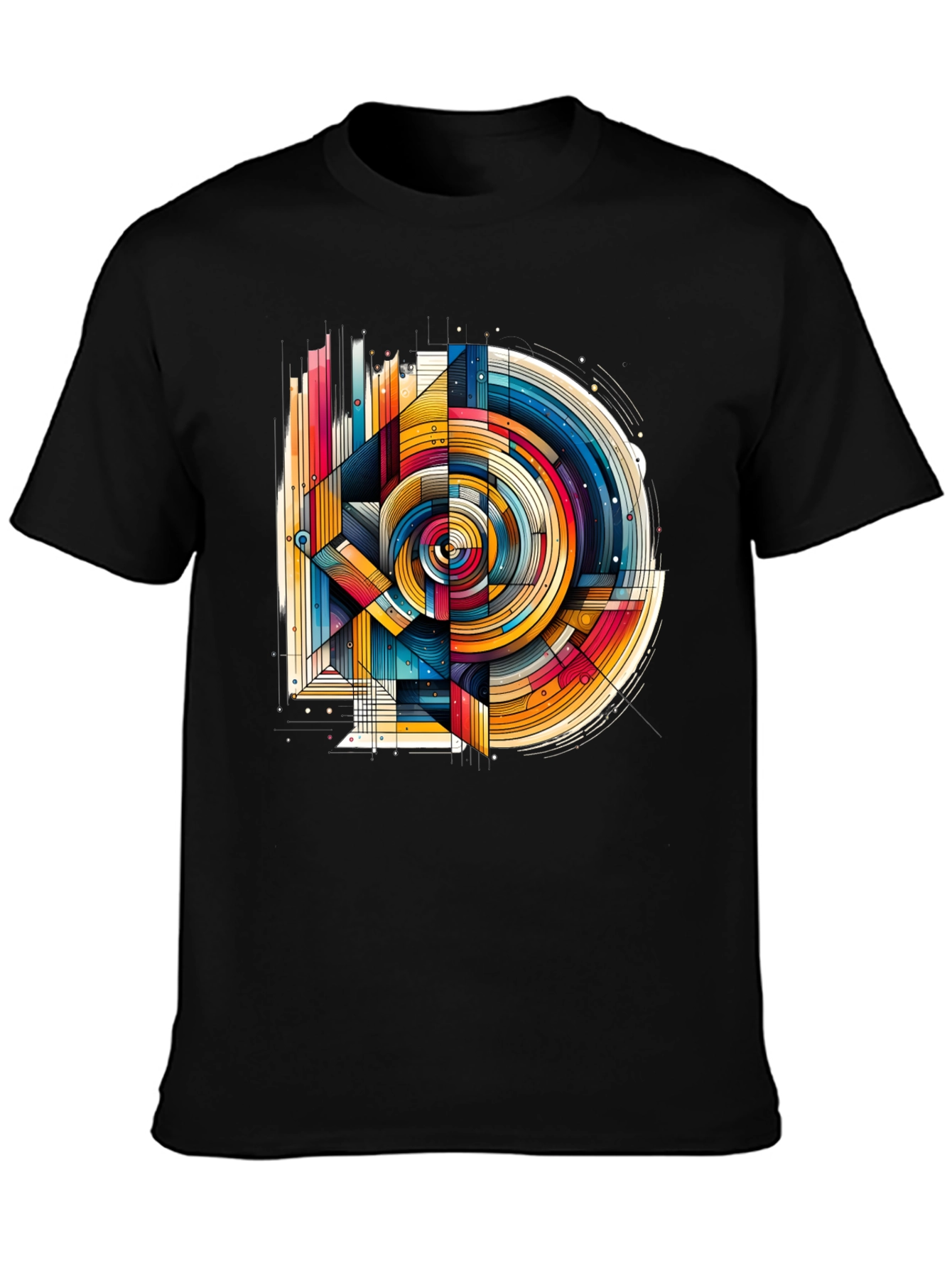 Abstract Geometric Art T-Shirt - Modern Design