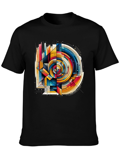 Abstract Geometric Art T-Shirt - Modern Design