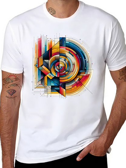 Abstract Geometric Art T-Shirt - Modern Design
