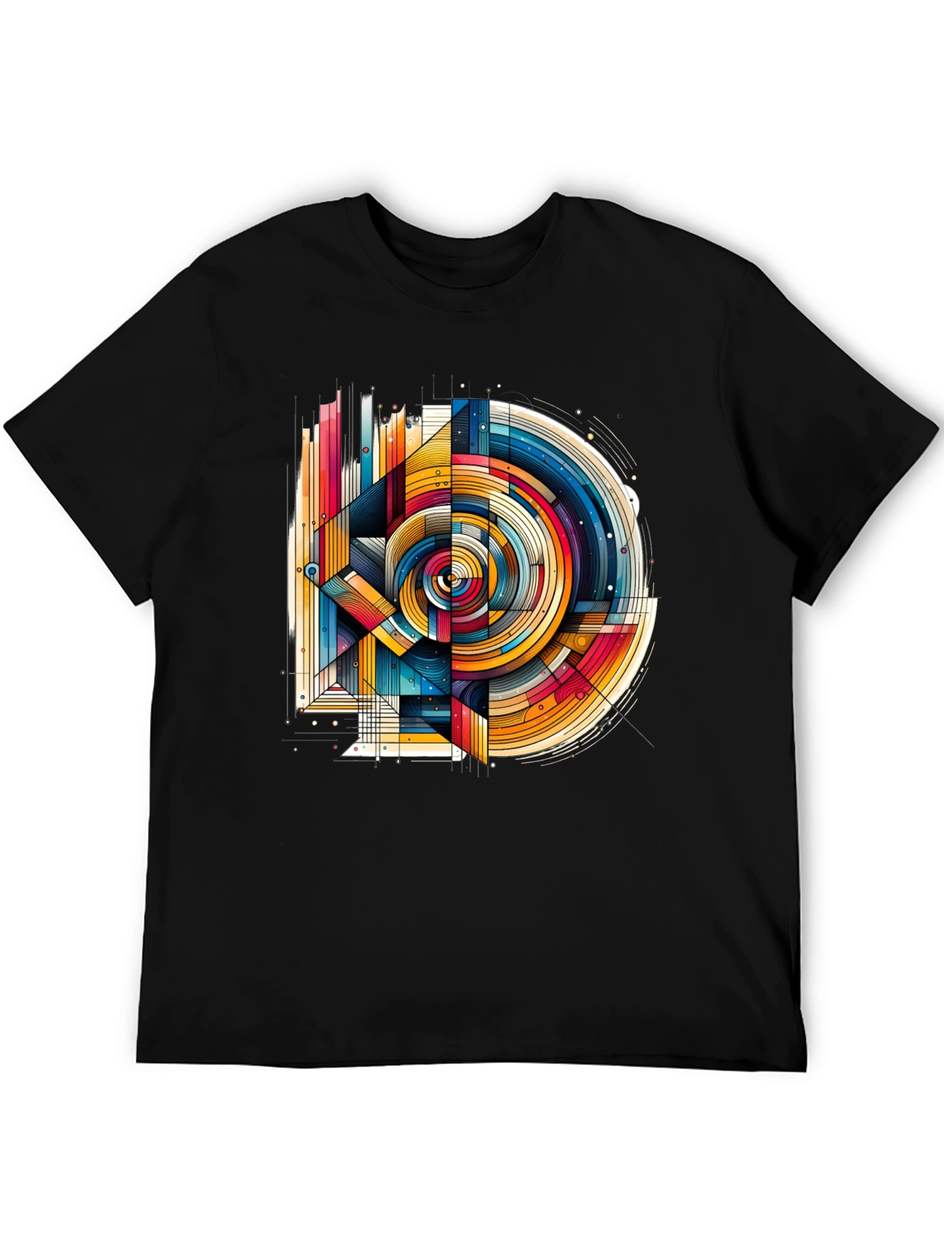 Abstract Geometric Art T-Shirt - Modern Design