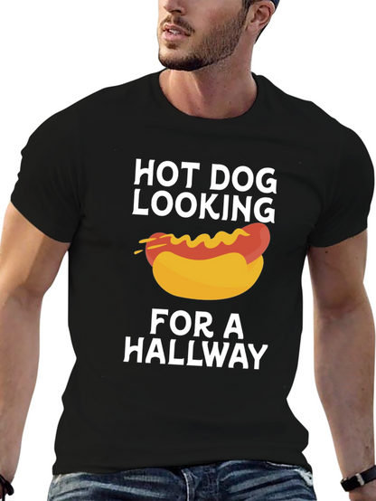 Hot Dog Looking For A Hallway Funny T-Shirt