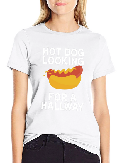 Hot Dog Looking For A Hallway Funny T-Shirt