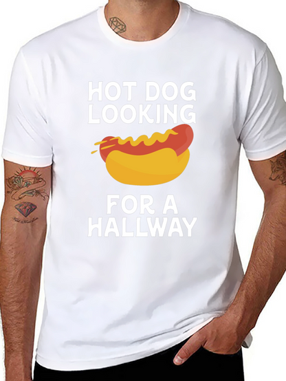 Hot Dog Looking For A Hallway Funny T-Shirt