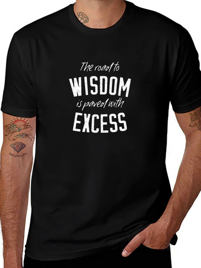 Wisdom Excess Graphic Tee - Black Cotton Blend