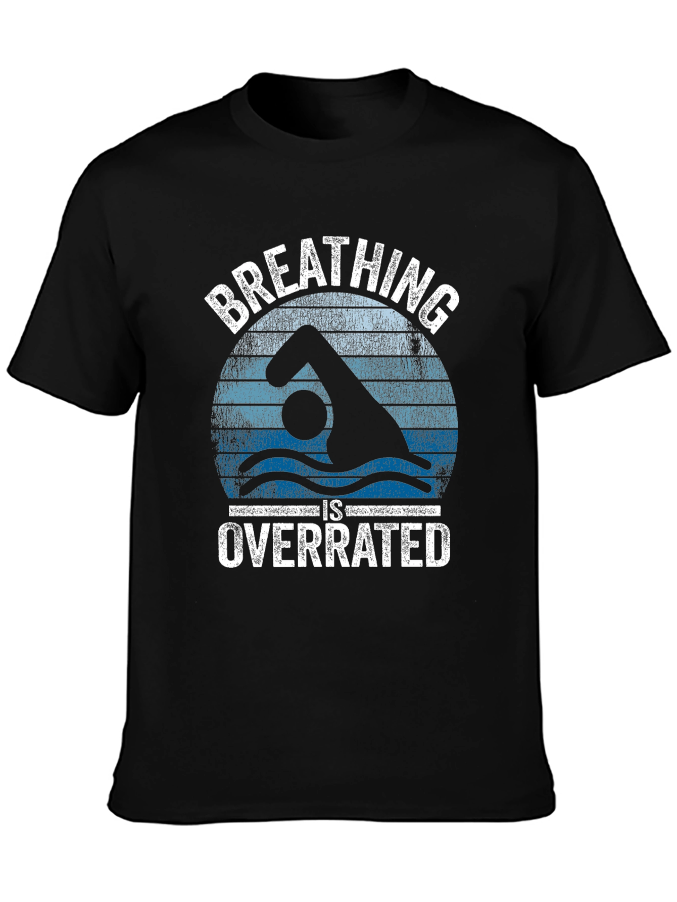 Breathing Is Overrated Swimmer Graphic T-Shirt
