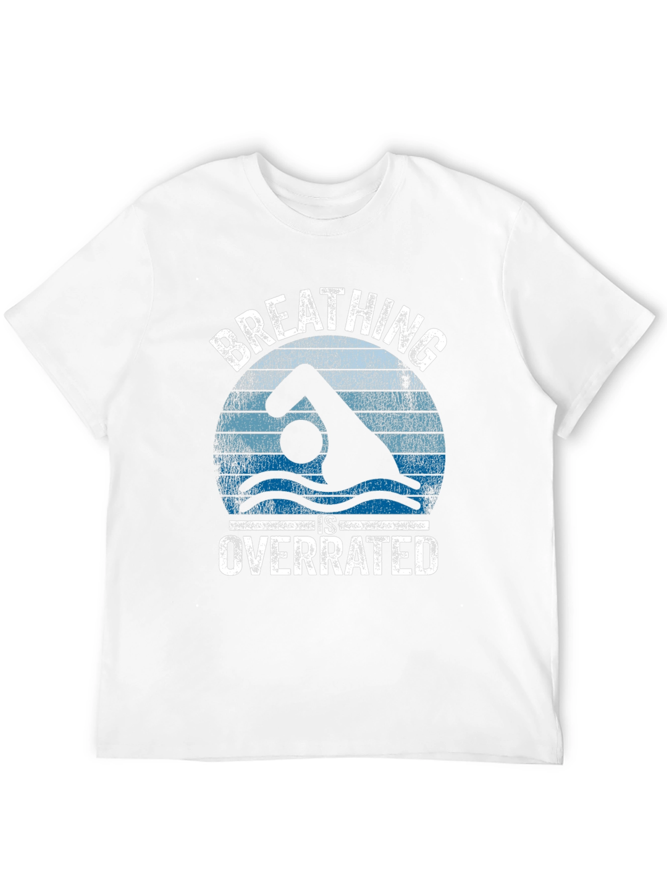 Breathing Is Overrated Swimmer Graphic T-Shirt
