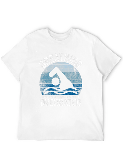 Breathing Is Overrated Swimmer Graphic T-Shirt