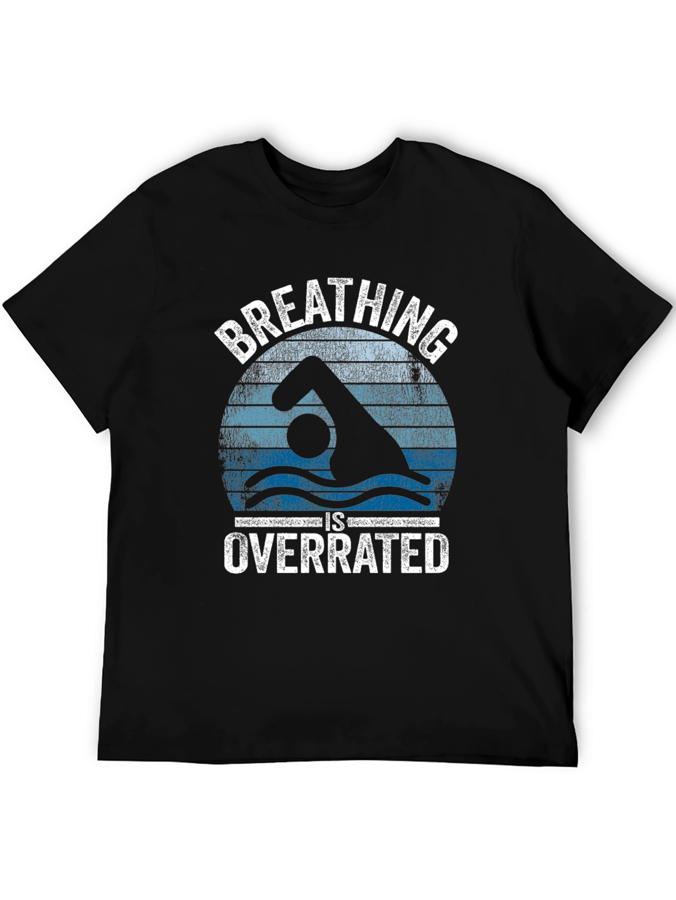 Breathing Is Overrated Swimmer Graphic T-Shirt