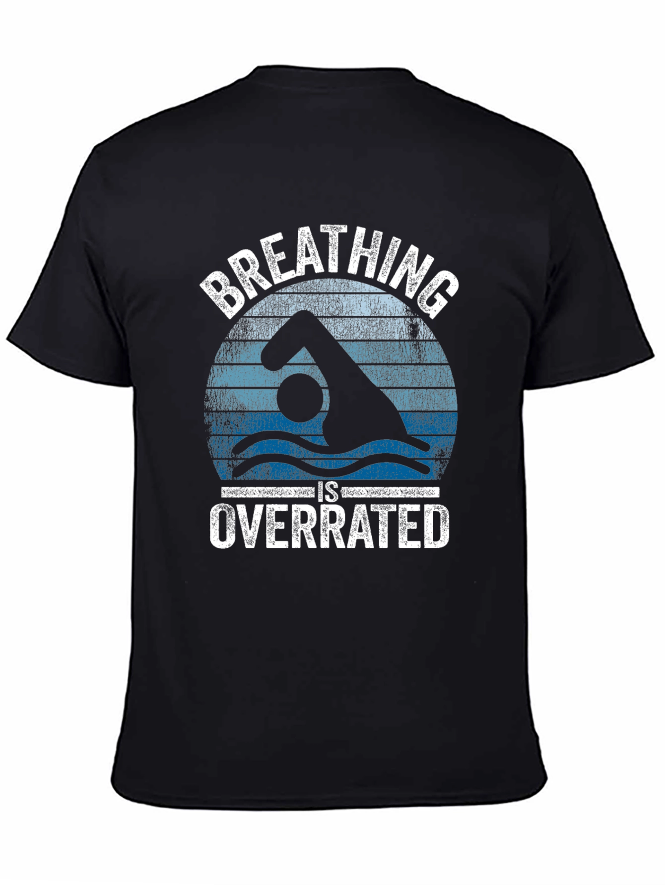 Breathing Is Overrated Swimmer Graphic T-Shirt
