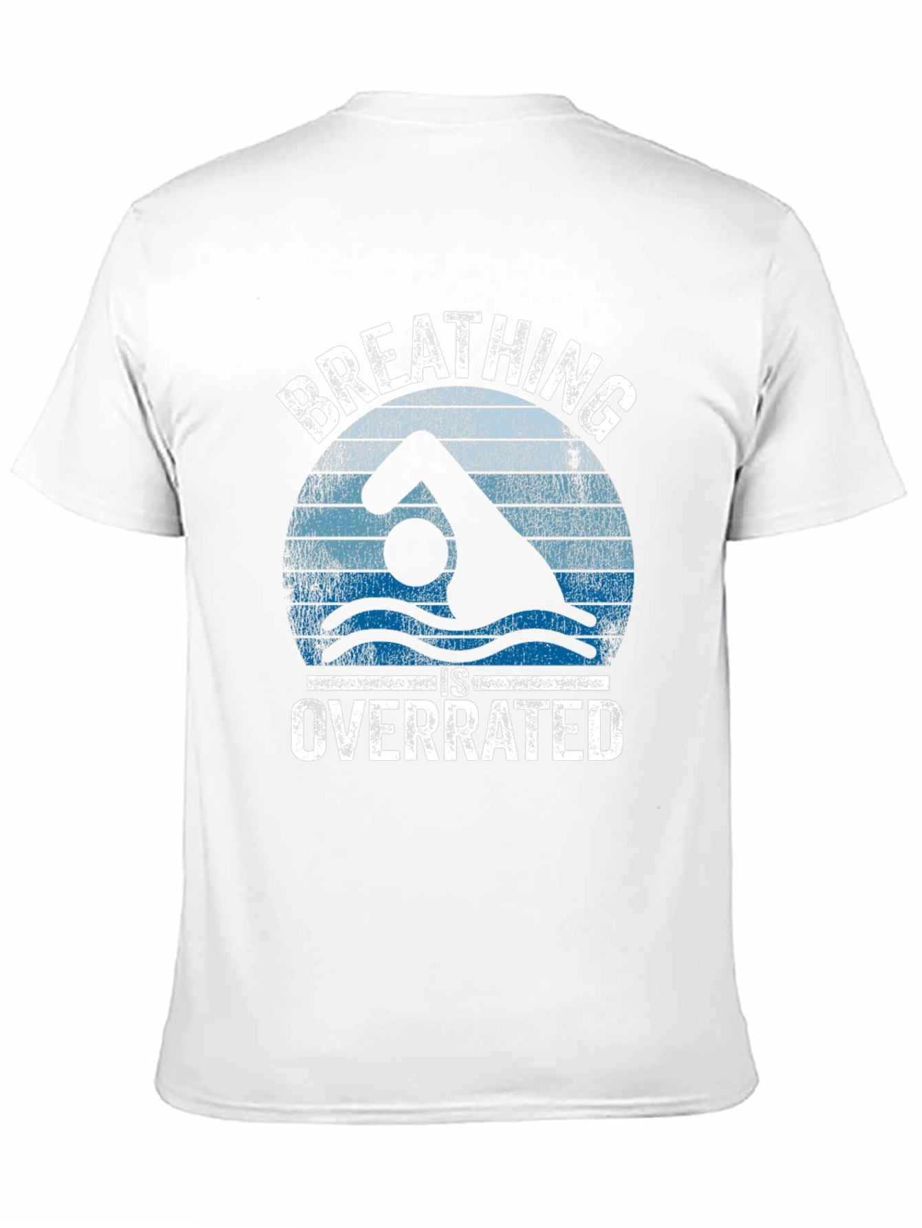 Breathing Is Overrated Swimmer Graphic T-Shirt
