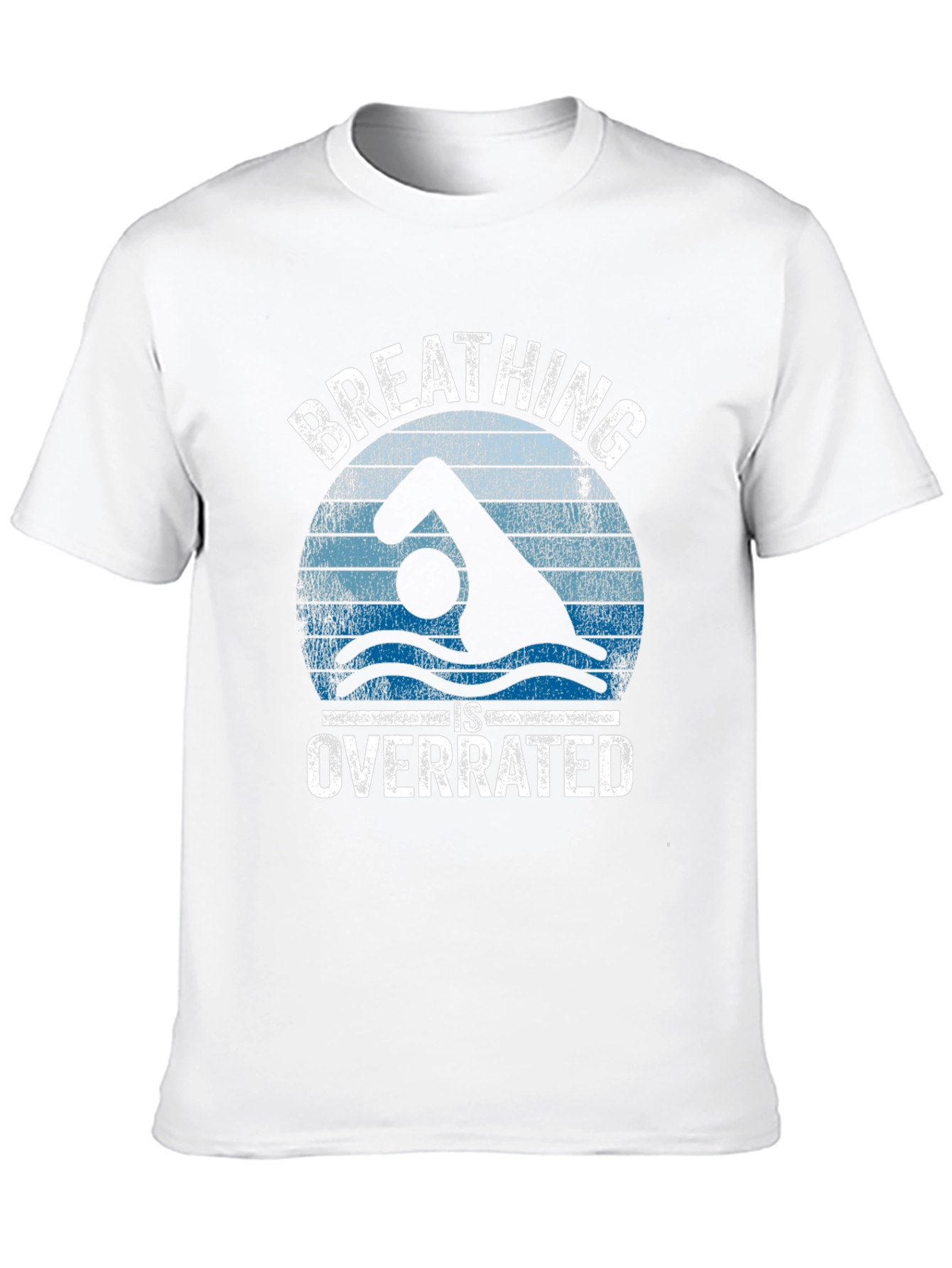 Breathing Is Overrated Swimmer Graphic T-Shirt