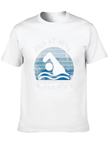 Breathing Is Overrated Swimmer Graphic T-Shirt