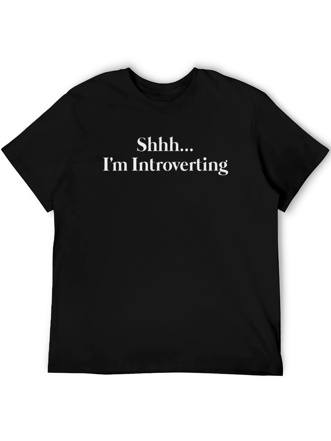 Introverting T-Shirt - Soft Black Cotton Tee