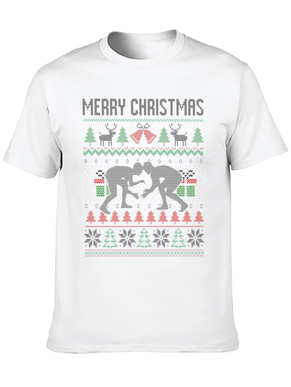 Merry Christmas Wrestling Ugly Sweater T-Shirt