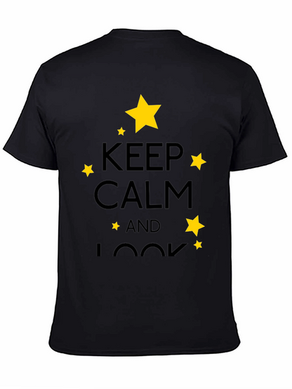 Keep Calm & Look T-Shirt - Stylish Star Design