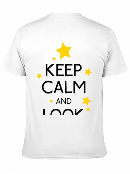 Keep Calm & Look T-Shirt - Stylish Star Design