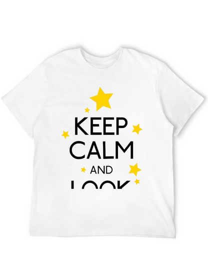 Keep Calm & Look T-Shirt - Stylish Star Design