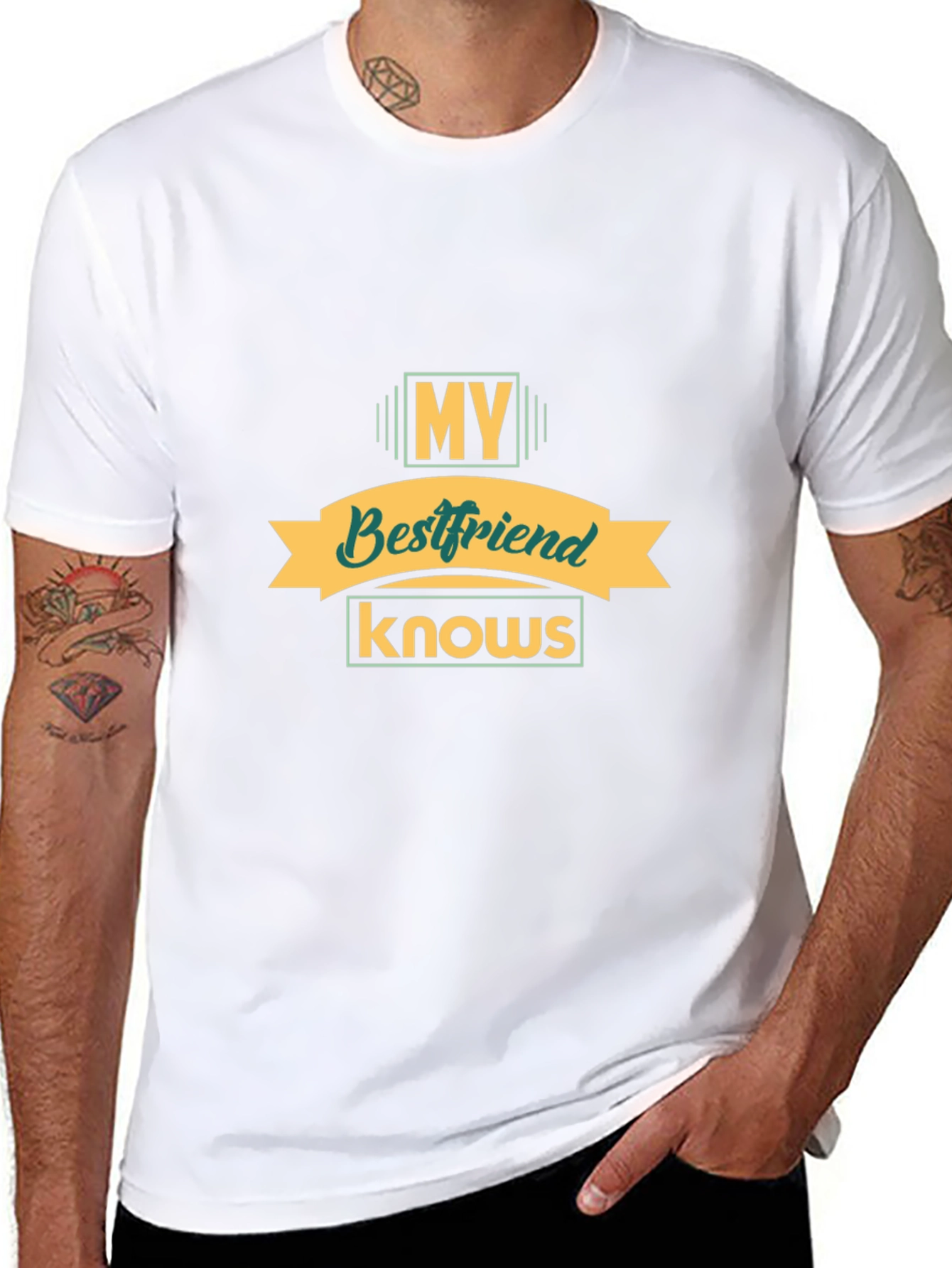 My Bestfriend Knows Black T-Shirt