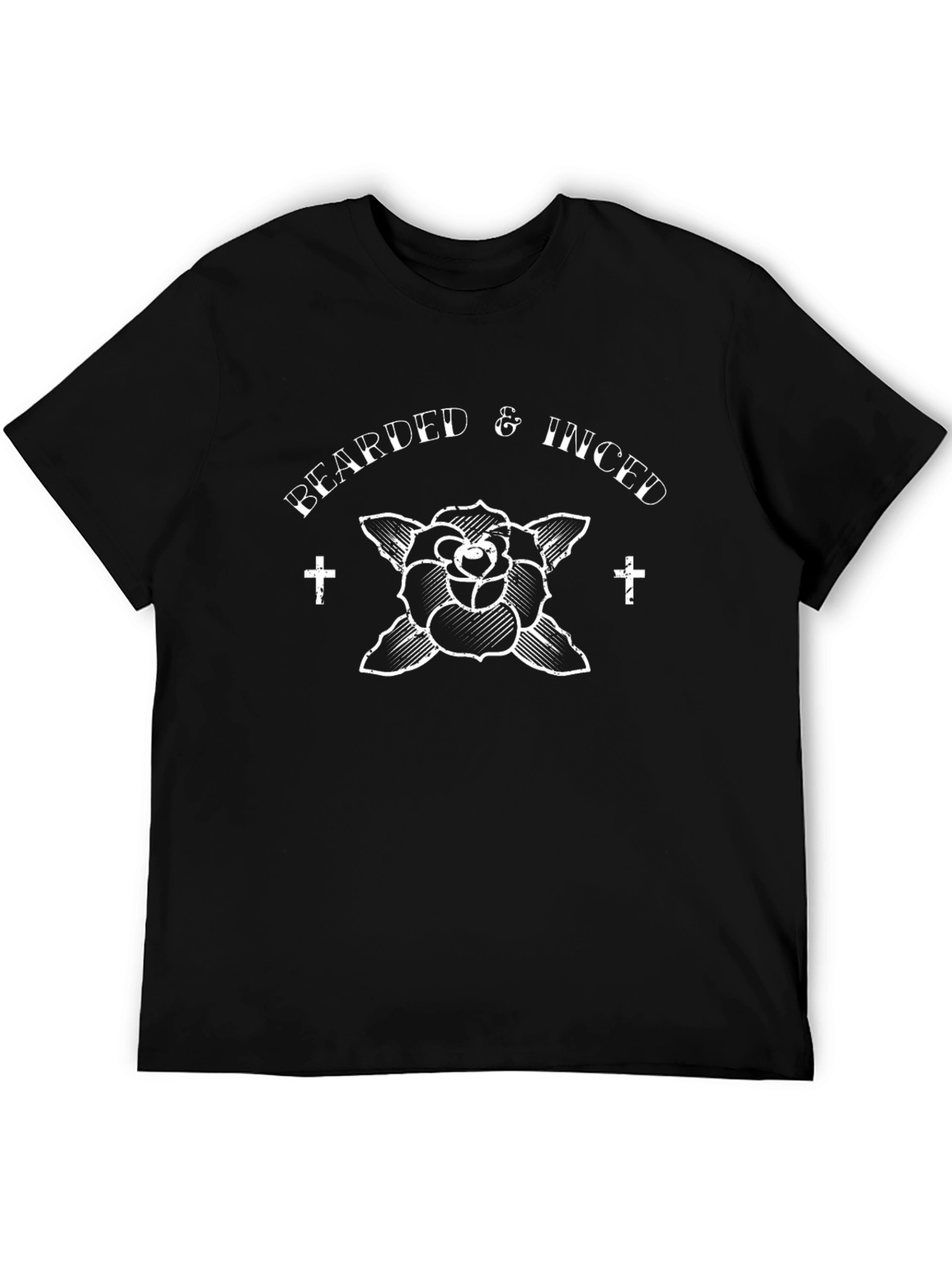 Bearded & Inked Graphic Tee - Classic Black