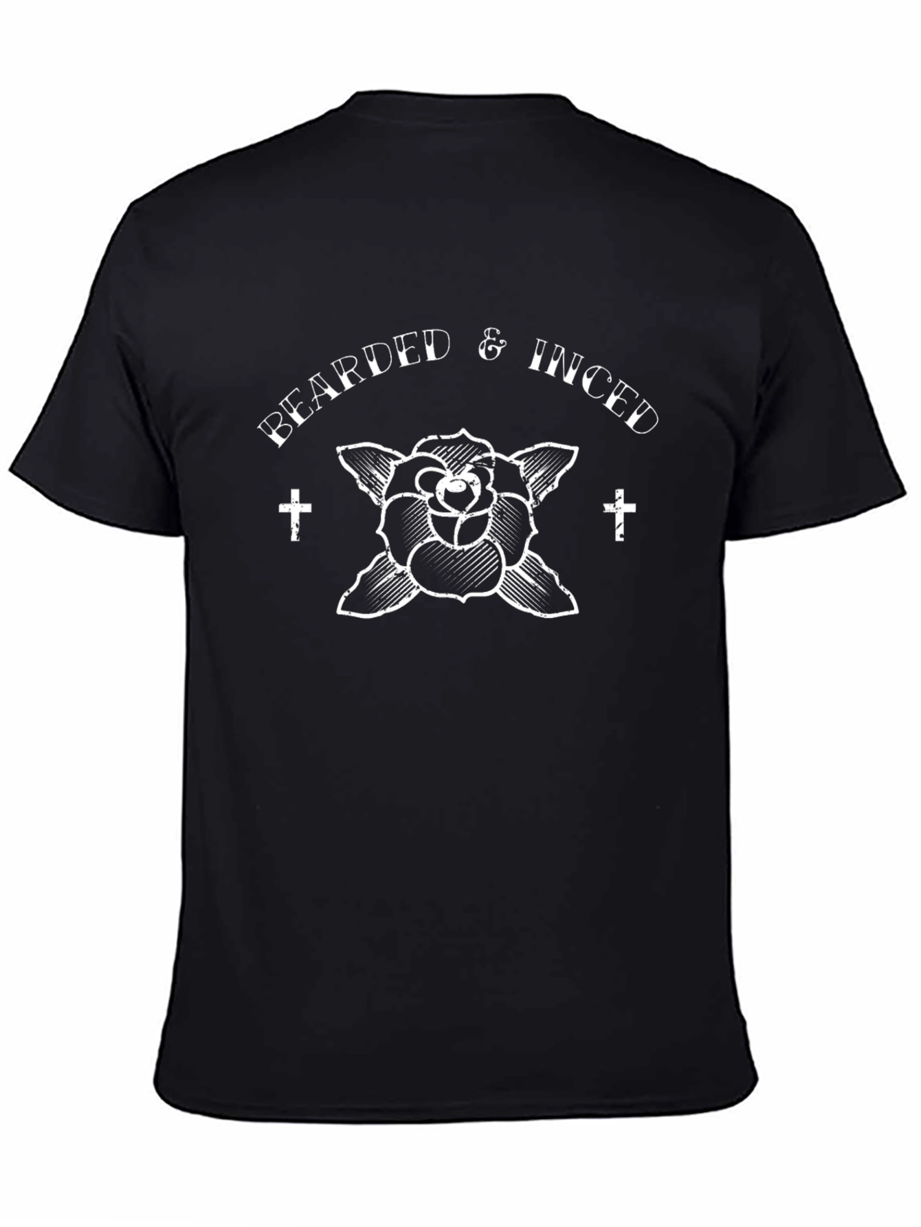 Bearded & Inked Graphic Tee - Classic Black