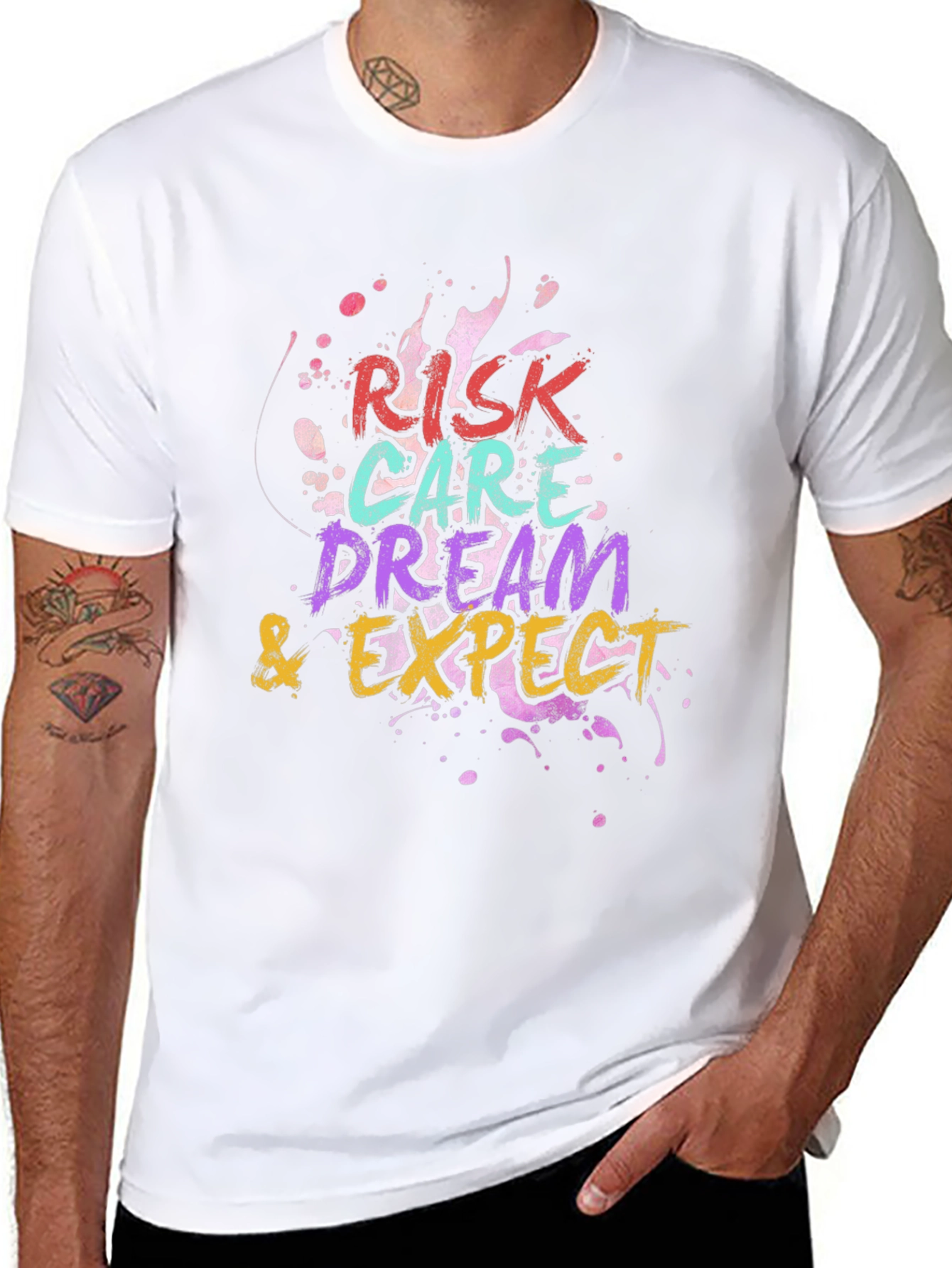 Risk Care Dream Expect T-Shirt - Inspiring Graphic Tee