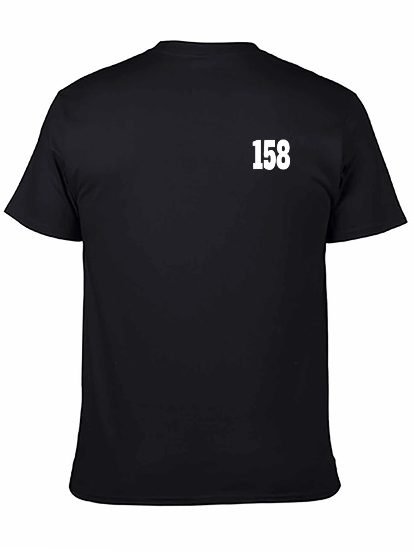 Black Tee with White Number 158